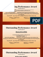 Outstanding Performance Award: Head Teacher III PSDS-Tarlac North A