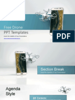 Mobile Control Drone PowerPoint Templates