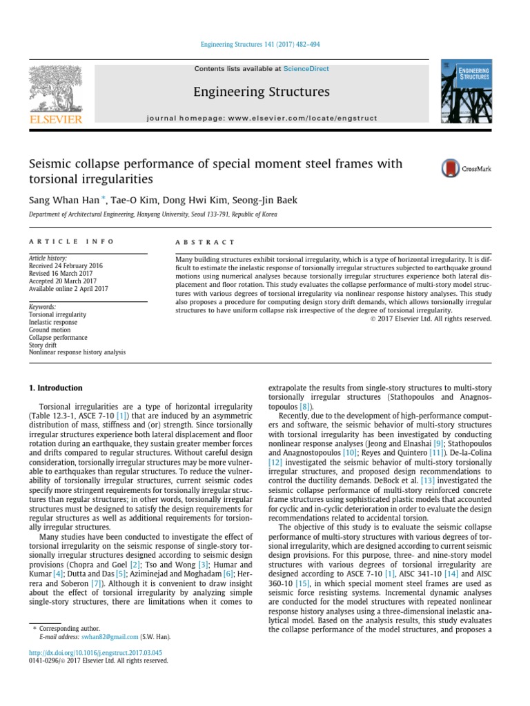 Seismic Collapse Performance of Special Moment Steel Frames With ...
