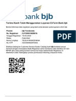Terima Kasih Telah Menggunakan Layanan E-Form Bank BJB: Produk: BJB Tandamata No. Registrasi: DJT200519000016