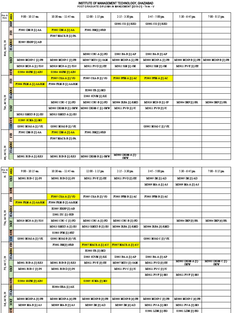 IMT Ghaziabad PGDM 2019-21 Schedule | PDF | Computers | Technology ...