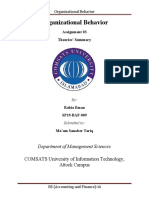 Organizational Behavior: COMSATS University of Information Technology, Attock Campus