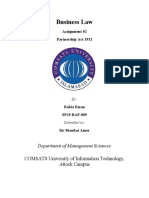 Business Law: COMSATS University of Information Technology, Attock Campus
