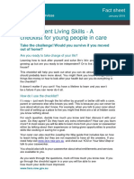 Independent Living Skills A Checklist For Young People in Care