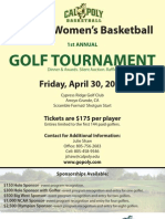 Cal Poly Women's Basketball 2010 Golf Tournament Flyer