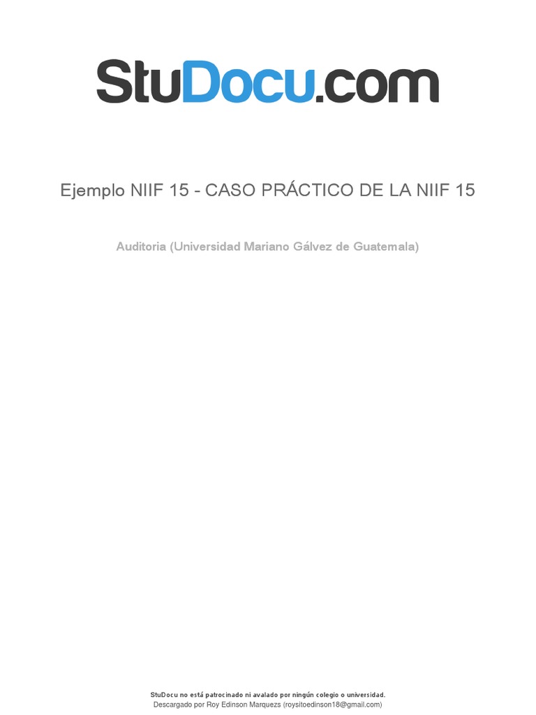 Casos Practicos Niif 15 | PDF | normas internacionales de INFORMACION ...