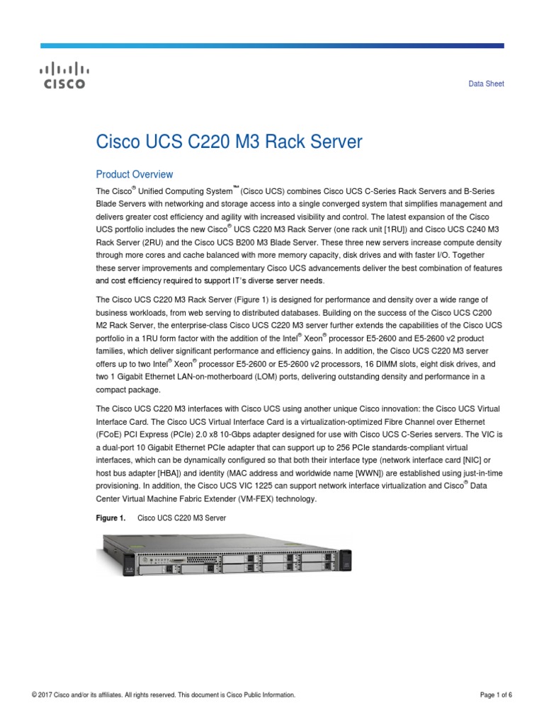 Data - Sheet - c78-700626 UCS Server Cisco | PDF | Solid State Drive ...