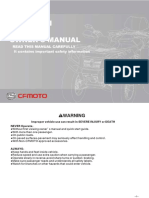 CF Moto X8 800EFI Owner Manual