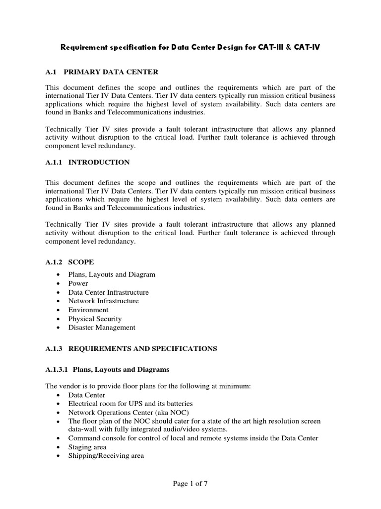 RFP Data Center | PDF | Data Center | Electricity