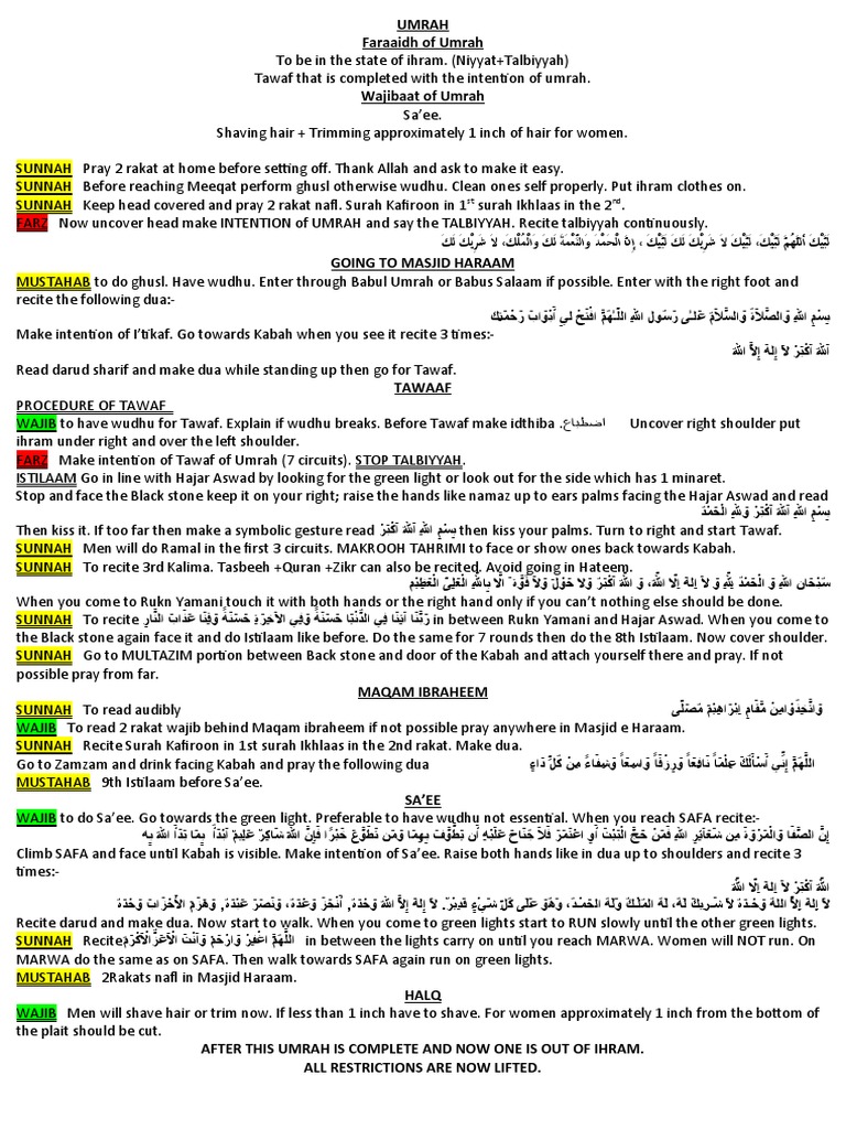 Step-by-Step Guide to Performing Umrah | PDF | Religious Behaviour And ...