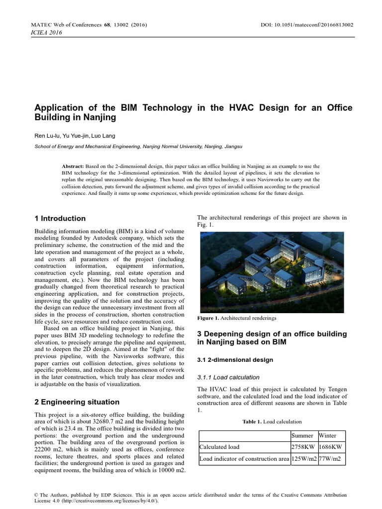 Application of The BIM Technology in The HVAC Design For An Office ...