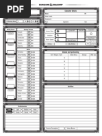 AD&D 2nd Edition Character Sheet | PDF | Role Playing Games | Leisure