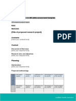 Using Information in HR (UIN) Assessment Template: HR Research Project Report