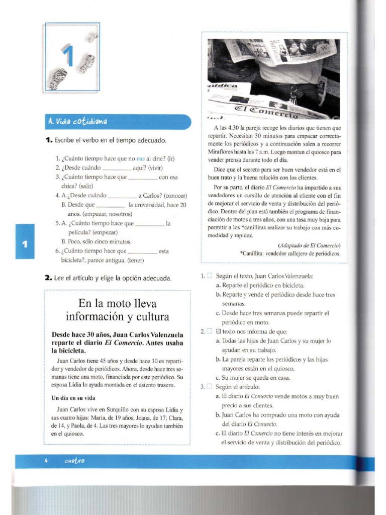 Cuaderno de Ejercicios, Unidad 1 | PDF