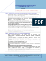 Elaboration Document Dinformation Des Patients - Criteres Evaluation