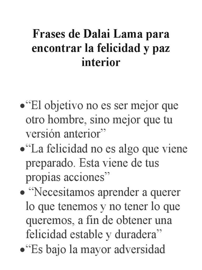 105 Frases de Dalai Lama para Encontrar La Felicidad y Paz Interior | PDF |  Budismo tibetano | Amor, image size:768x1024
