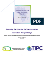 Assessing The Potential For Transformative Innovation Policy in Kenya