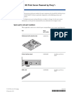 Xerox® EX-i 80 Print Server Powered by Fiery®: Parts List: Spare Parts and Part Numbers