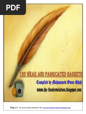 125 Weak And Fabricated Hadeeth Pdf Hadith God In Islam