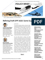 Behera Cowshish and Kaushal 2020 Refining Draft DPP 2020 - Some Suggestions - Manohar Parrikar Institute For Defence Studies and Analyses