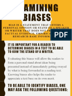 Examining Biases