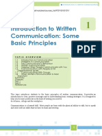 Introduction To Written Communication: Some Basic Principles