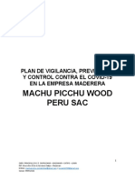 Plan Covid-19 Empresa Machu Picchu Wood Peru Sac