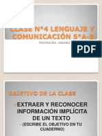 CLASE N°4 LENGUAJE Y COMUNICACIÓN 5°A-B