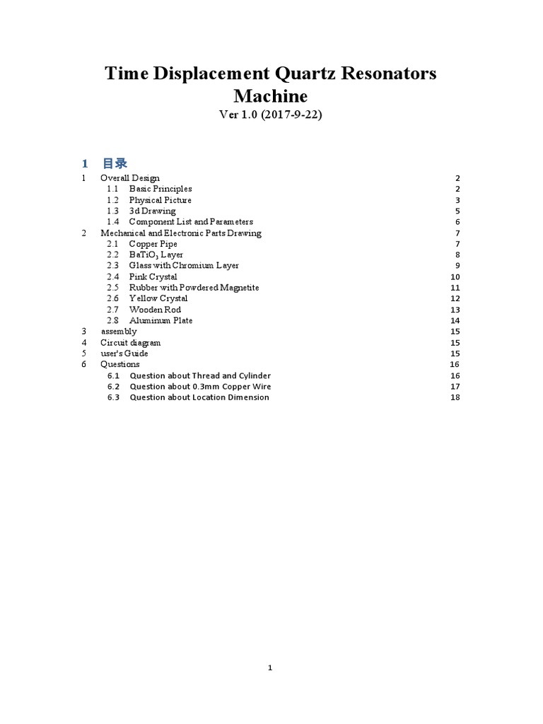 Time Displacement Machine PDF | PDF | Mirror | Pipe (Fluid Conveyance)