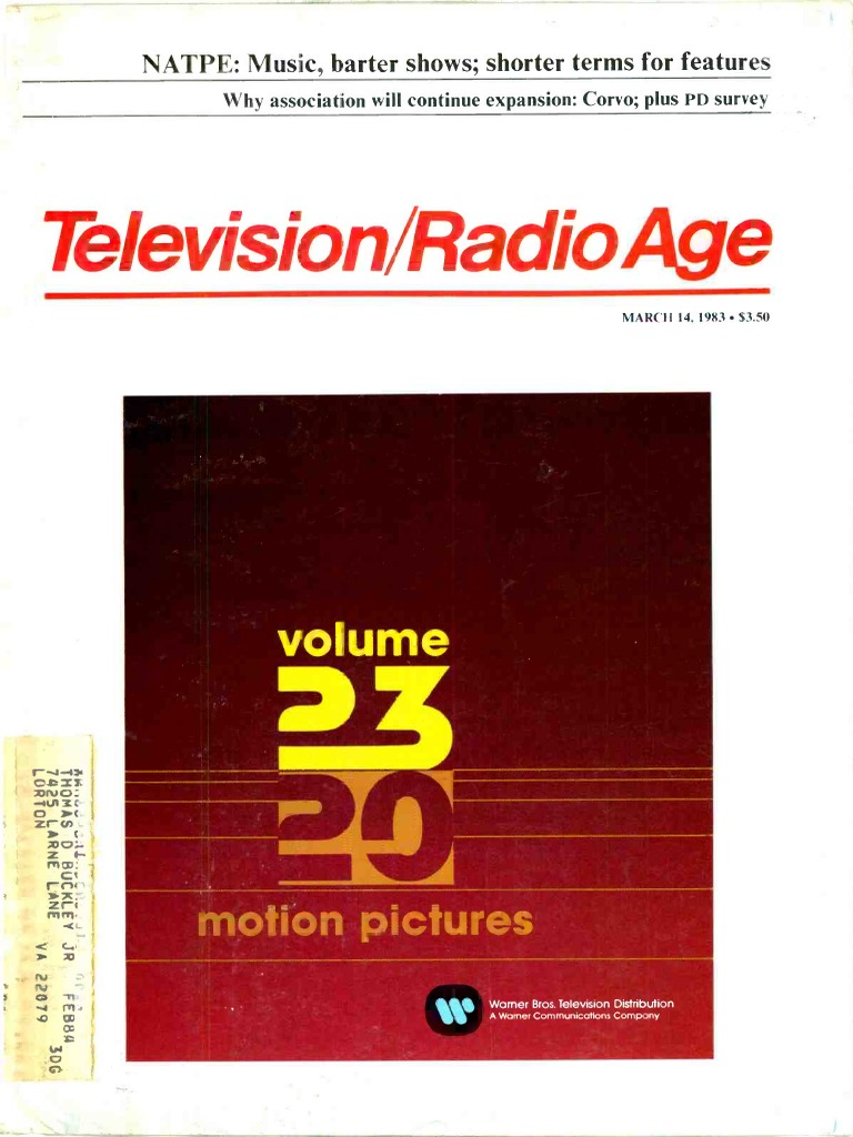TV Radio Age 1983 03 14 PDF PDF United States Postal Service Broadcasting image