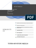 Study Skills: - Department of Computer Science - English Comprehension - Bscs I/Mcs I (M) - by - Fouzia Jamal Goreja