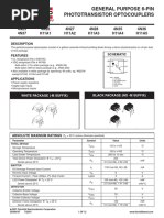 General Purpose 6-Pin Phototransistor Optocouplers: 4N25 4N26 4N27 4N28 4N35 4N36 4N37 H11A1 H11A2 H11A3 H11A4 H11A5