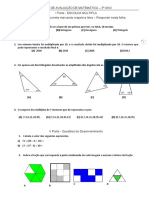 Avaliação Matemática 5o Ano