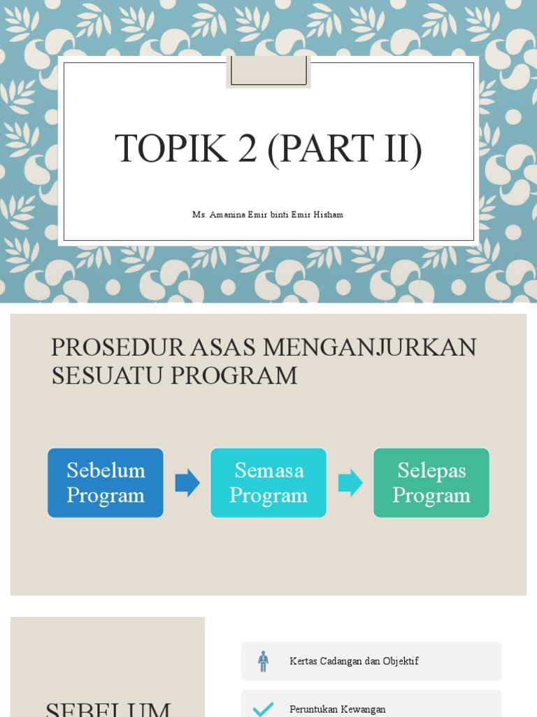 Prosedur Mengadakan Program Berkesan | PDF