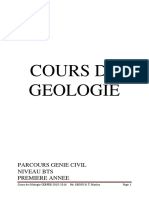 Cours de Geologie Parcours Genie Civil N PDF