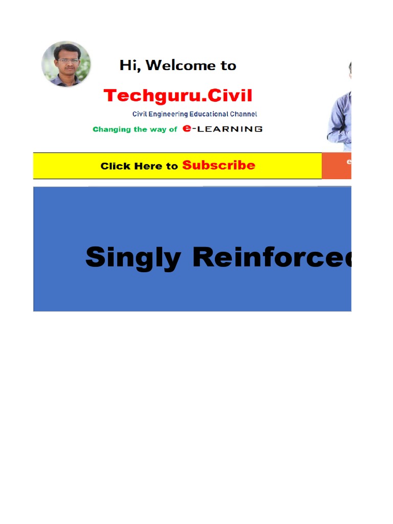 Singly Reinforced Beam in Excel Format | Download Free PDF | Structural ... 