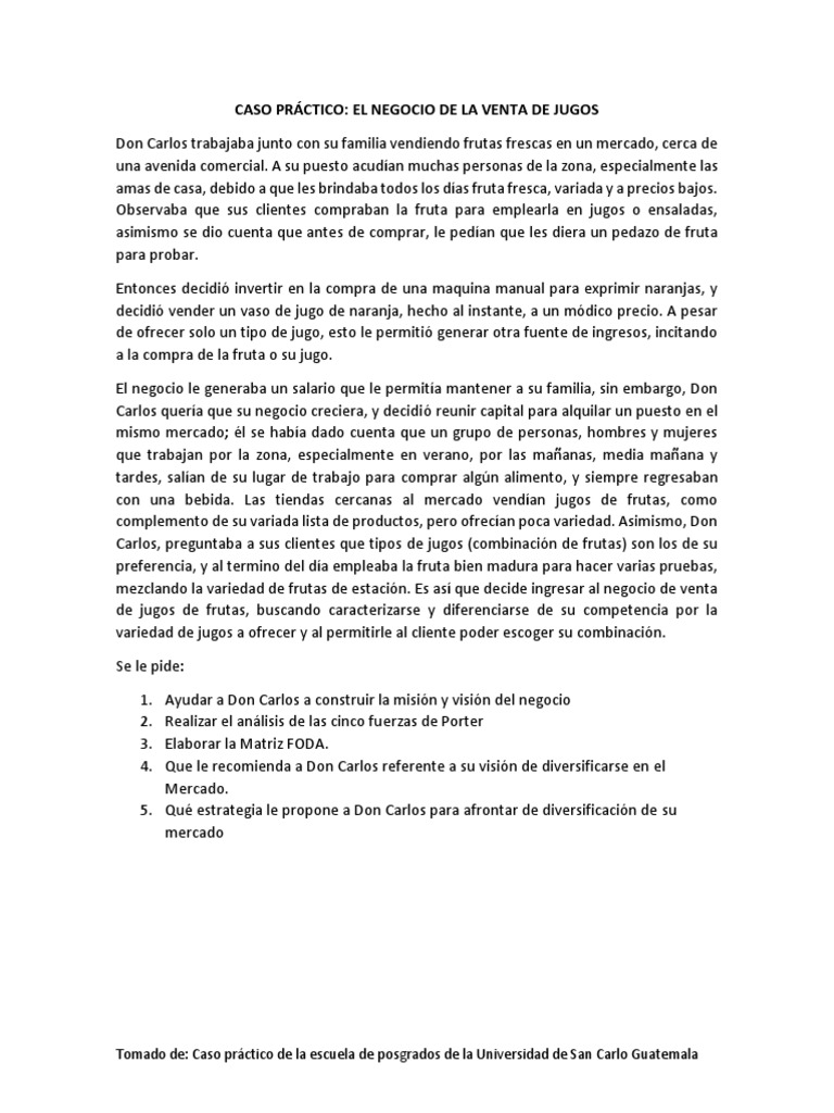Estrategias para el negocio de jugos | PDF | Análisis FODA | Business