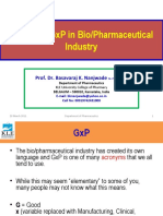 GXP and CGXP in Bio/Pharmaceutical Industry: Prof. Dr. Basavaraj K. Nanjwade