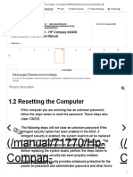 Resetting The Computer - HP Compaq Nc6400 Maintenance and Service Manual (Page 10)
