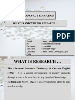 Research in Language Education: Research Introduction