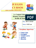 Afiche de Juegos Intercursos