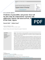 Prediction of Permeability and Porosity From Well Log Data Using The Nonparametric Regression With Multivariate Analysis and Neural Network, Hassi R'Mel Field, Algeria