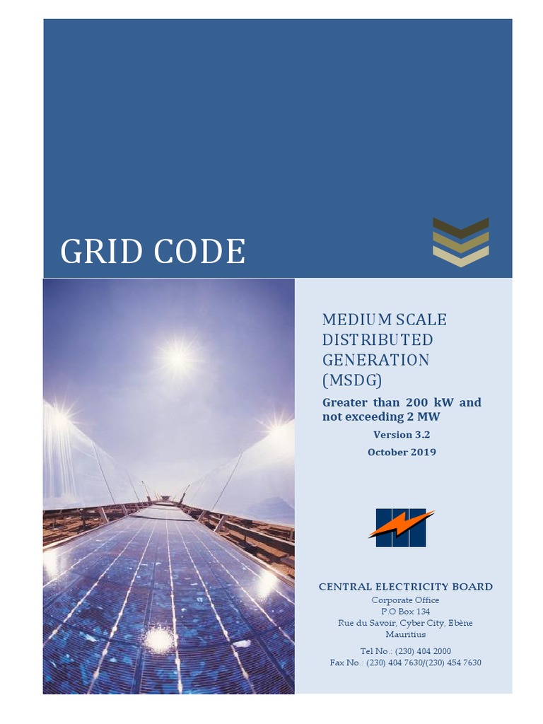 MSDG Grid Code Overview and Requirements | PDF | Electrical Grid ...
