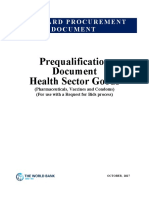 Prequalification Document Health Sector Goods