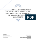 Experimental Investigation On Mechanical Properties and Wear Characteristics OF A390-SIC-B C Hybrid Composite