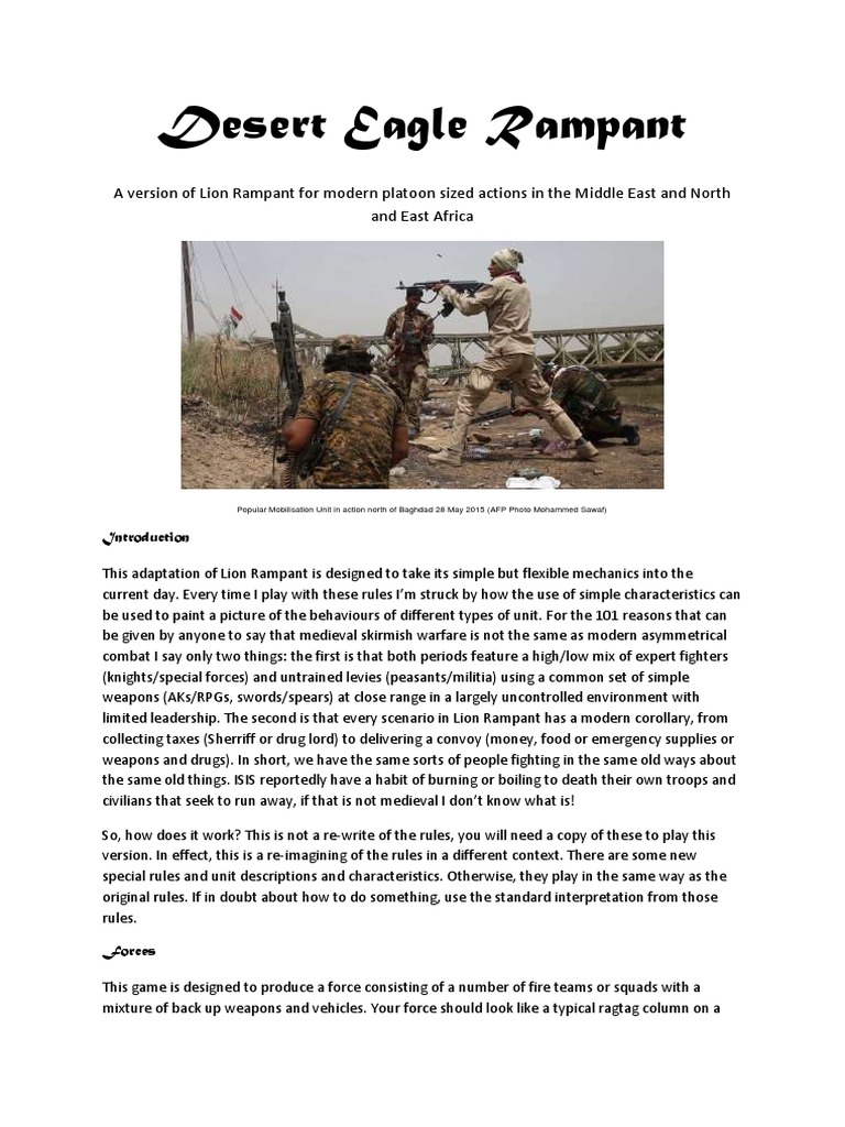 Desert Eagle Rampant v1 PDF PDF Improvised Explosive Device Tanks