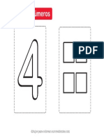 Colorear Numero 4 PDF