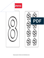 Colorear Numero 8 PDF