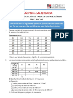 PRÁCTICA CALIFICADA Tabla de Distribución de Frecuencias