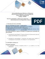 Formato Guia de Actividades y Rúbrica de Evaluación - Tarea 2 - Administración de La Seguridad y Salud en El Trabajo PDF